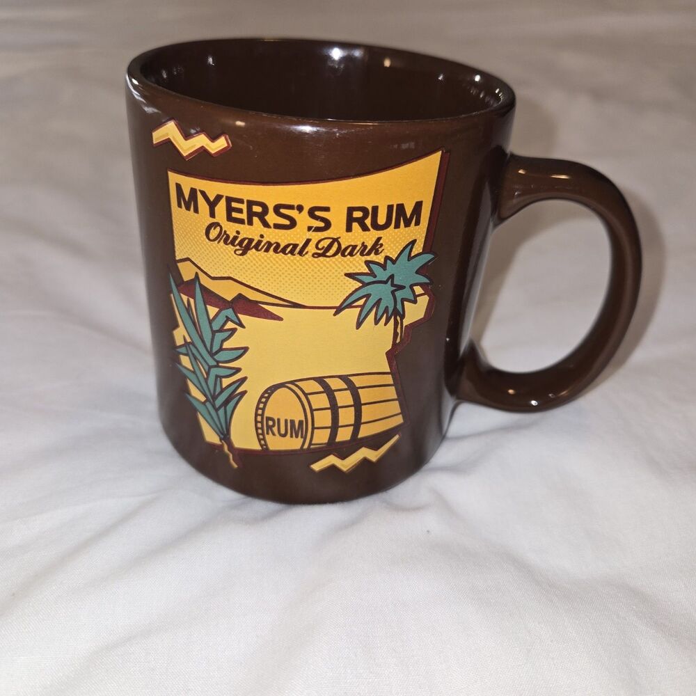 Vintage MYERS’S RUM ORIGINAL  DARK Brown Collectable Coffee MUG Excellent!!